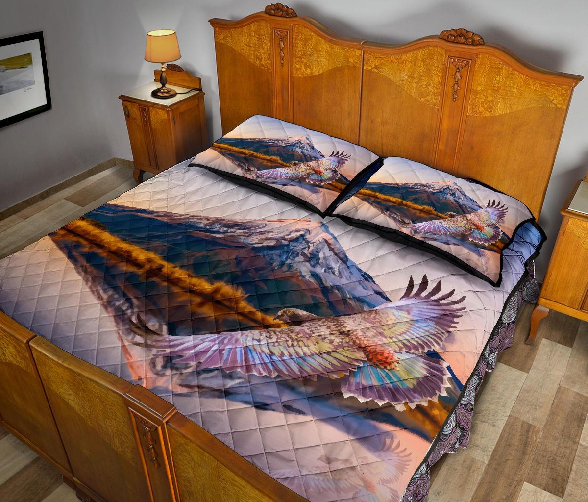 new-zealand-parrot-quilt-bed-set-kea-bird