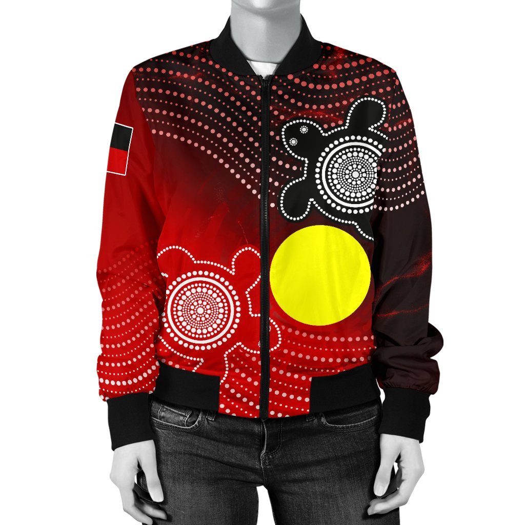 aboriginal-womens-bomber-jacket-indigenous-circle-dot-painting-style