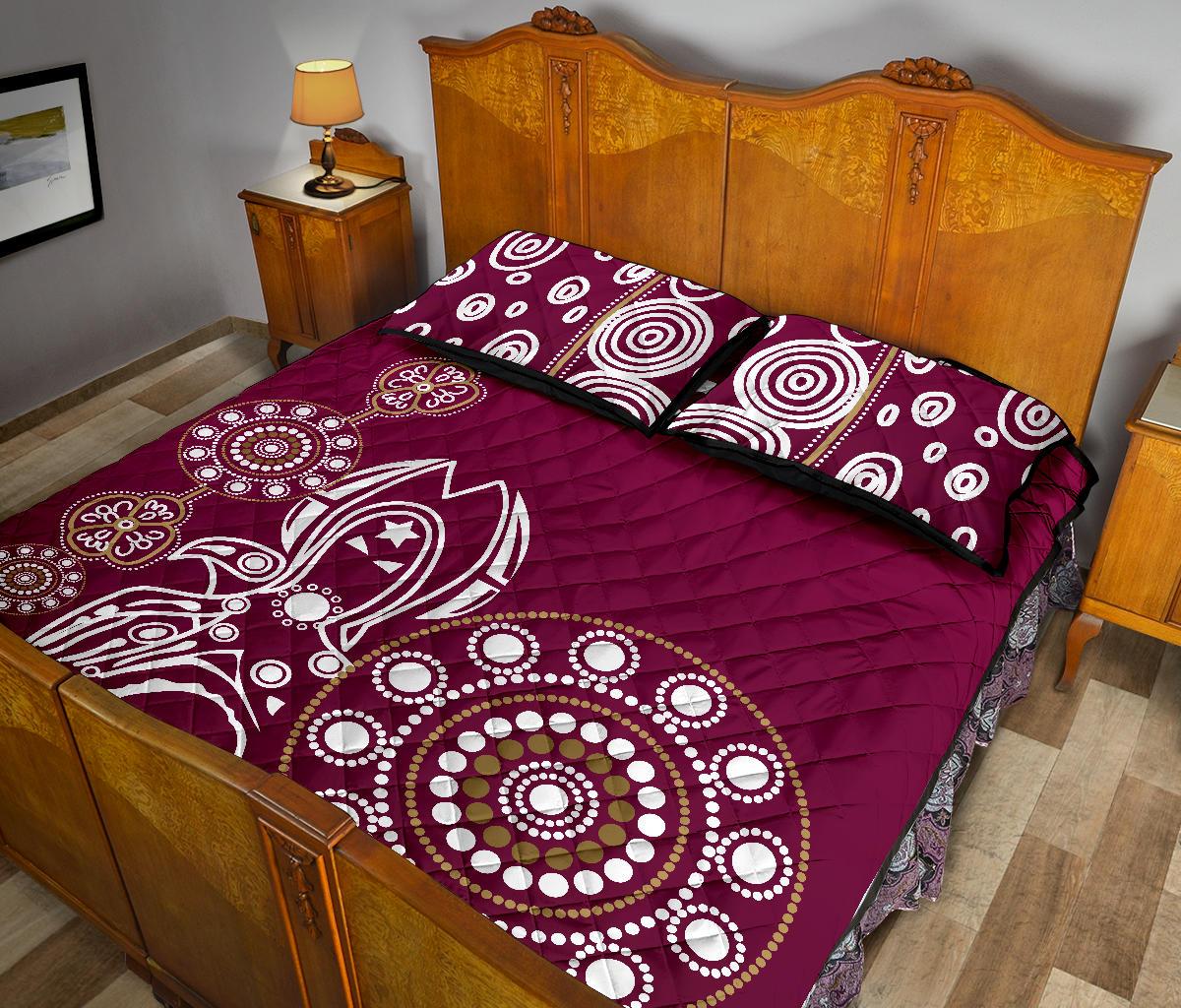 queensland-quilt-bed-set-maroons-simple-indigenous