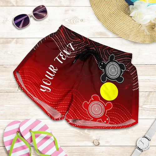 [Custom] Aboriginal Women's Shorts - Indigenous Circle Dot Painting Style - - Vibe Hoodie