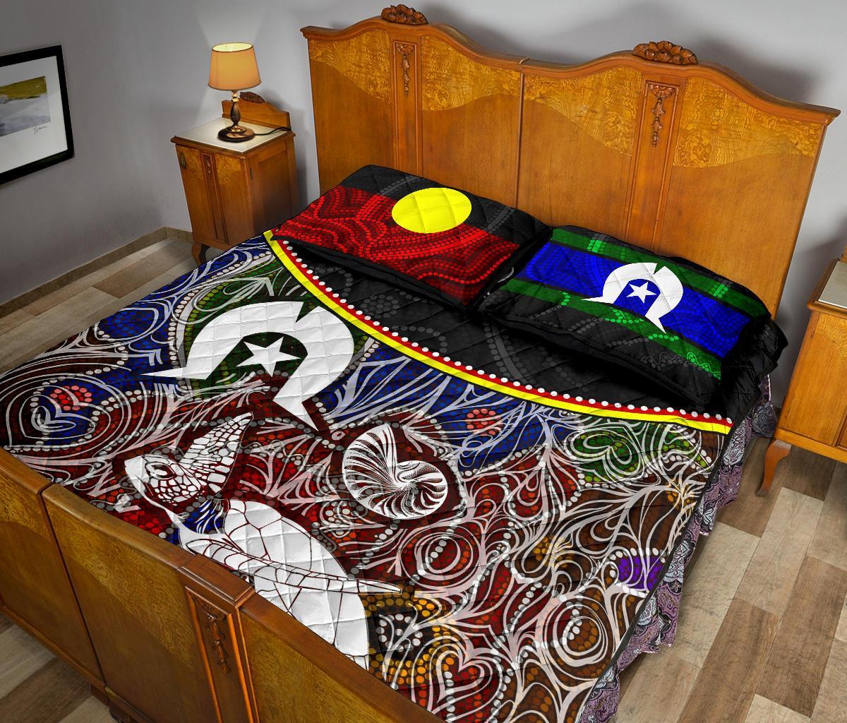 personalised-quilt-bed-set-aboriginal-dot-in-naidoc-week-style