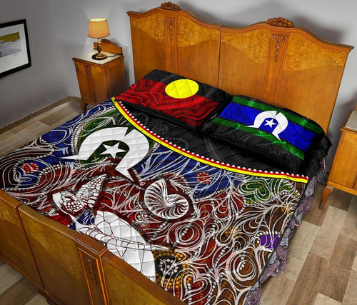 personalised-quilt-bed-set-aboriginal-dot-in-naidoc-week-style