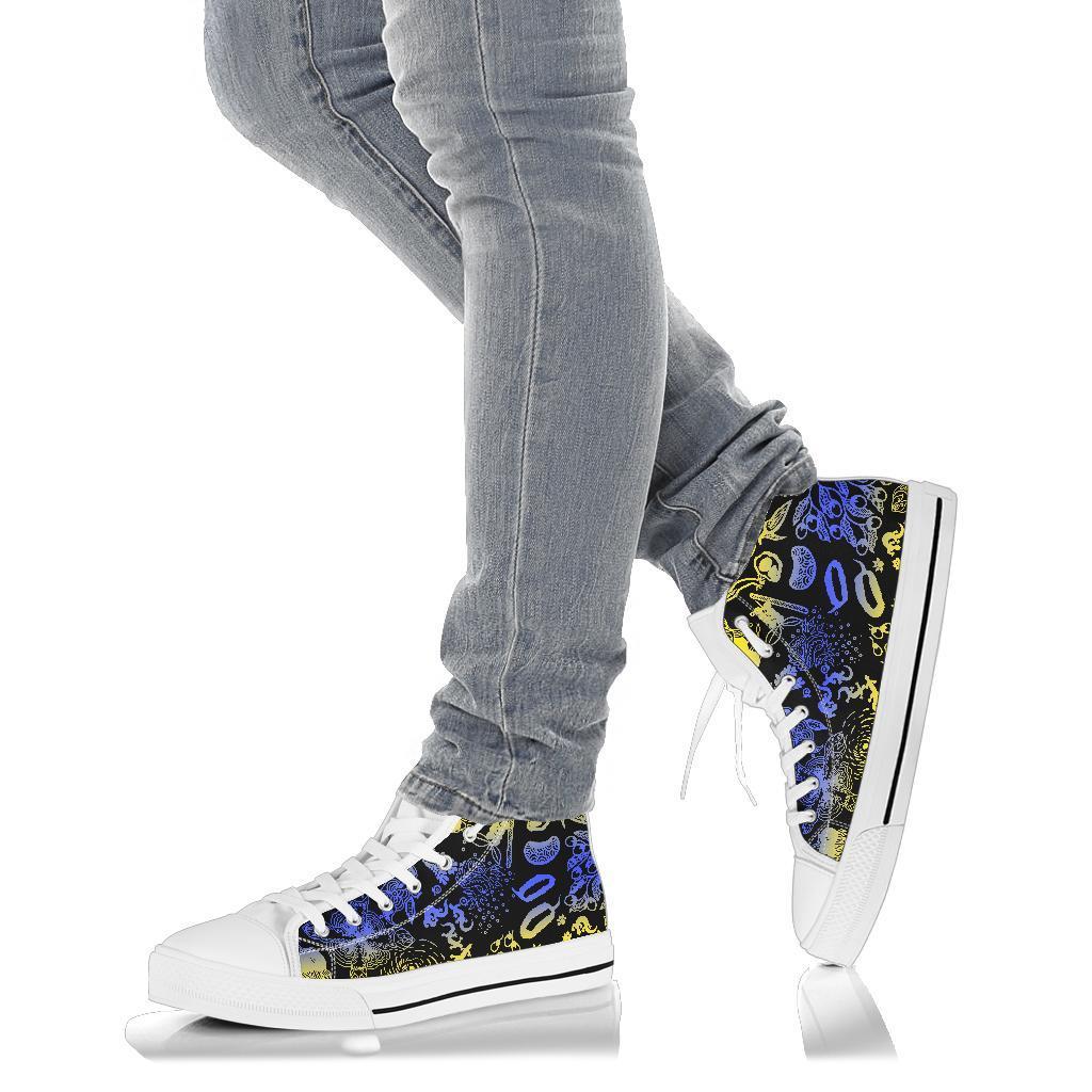 high-top-shoes-australian-aboriginal-golden-wattle-unisex