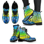aboriginal-leather-boots-dot-painting-indigenous-circle-patterns