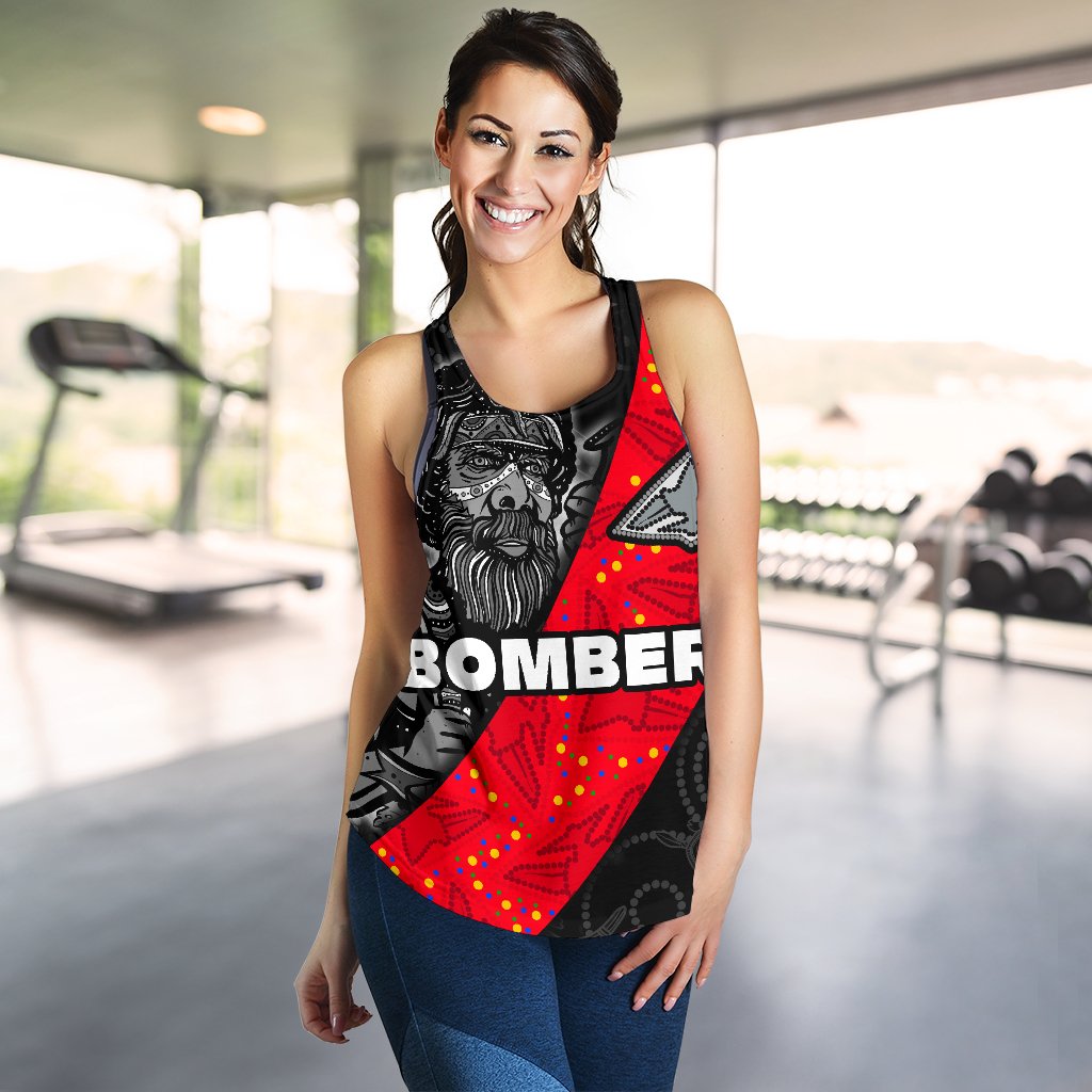 (Custom Personalised) Bombers Naidoc Week Women's Racerback Tank Essendon Ingenious Spesial Version - Custom Text and Number - Vibe Hoodie