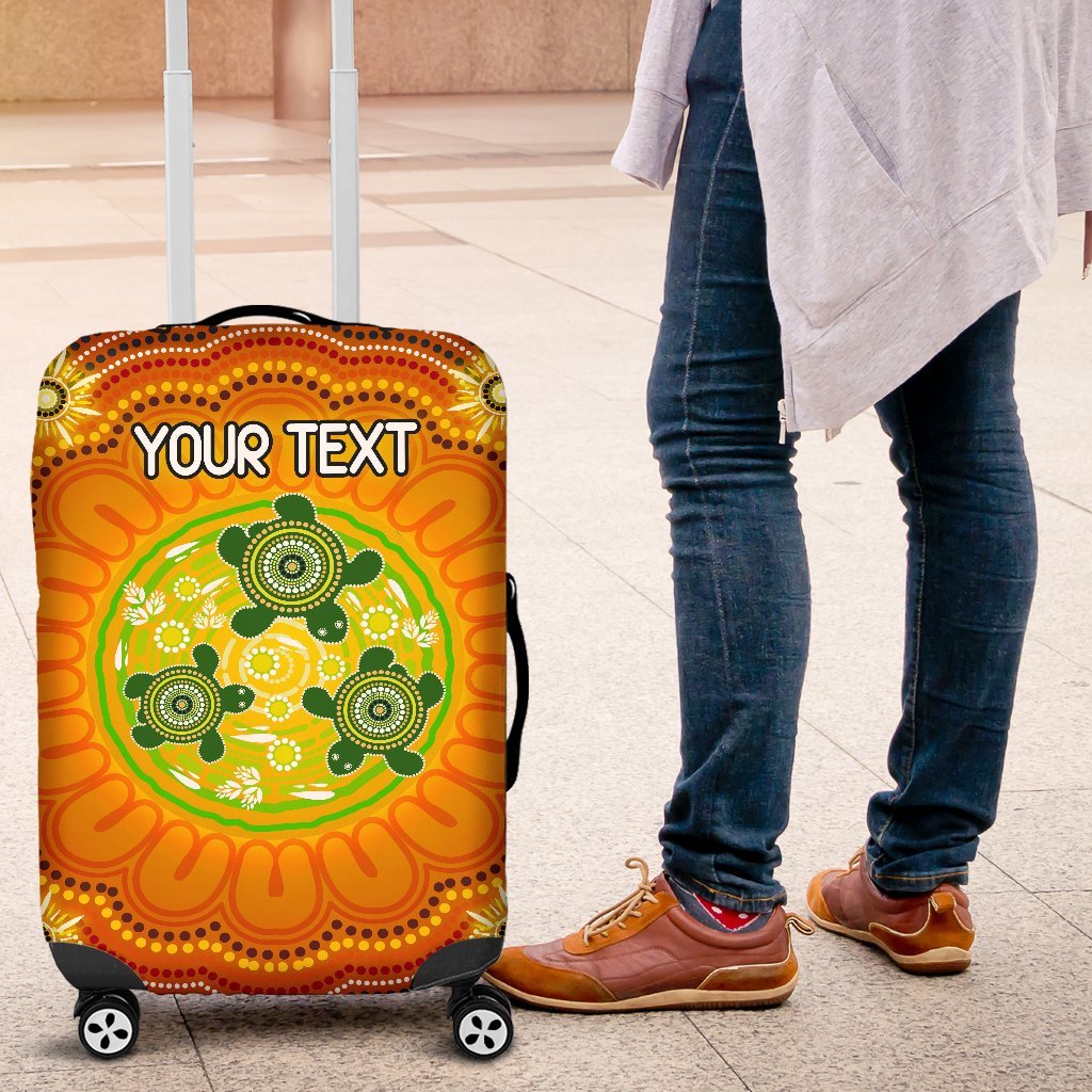 custom-text-aboriginal-luggage-covers-turtle-circle-dot-painting-art