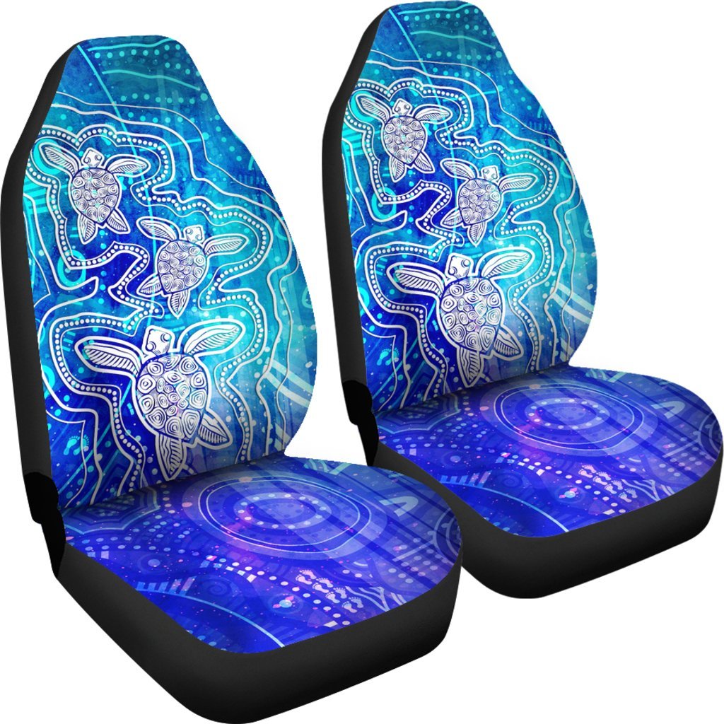 aboriginal-car-seat-covers-sea-turtle-with-indigenous-patterns-blue