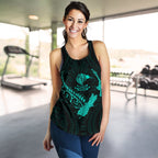 New Zealand Heart Women'S Racerback Tank - Map Kiwi Mix Silver Fern Turquoise - Vibe Hoodie