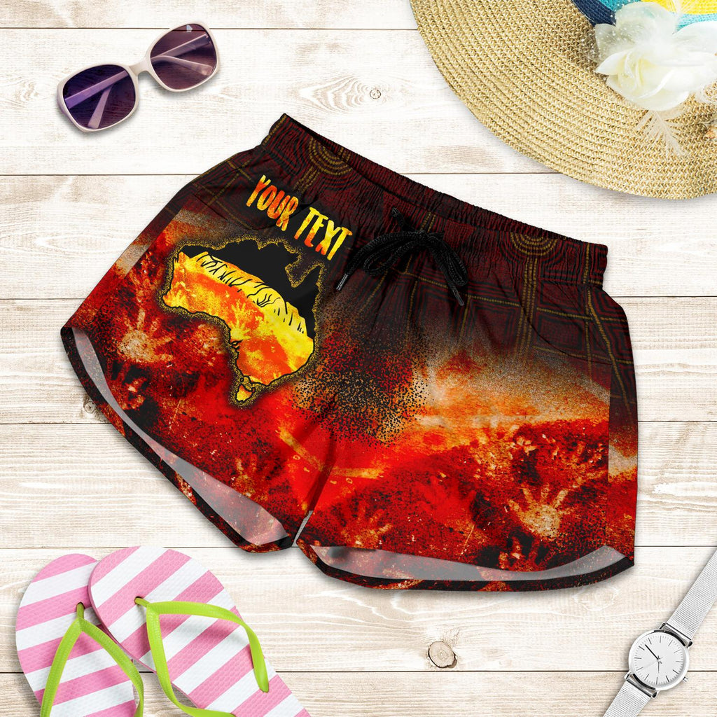 Aboriginal Personalised Women's Shorts - Anangu Custodians - Vibe Hoodie