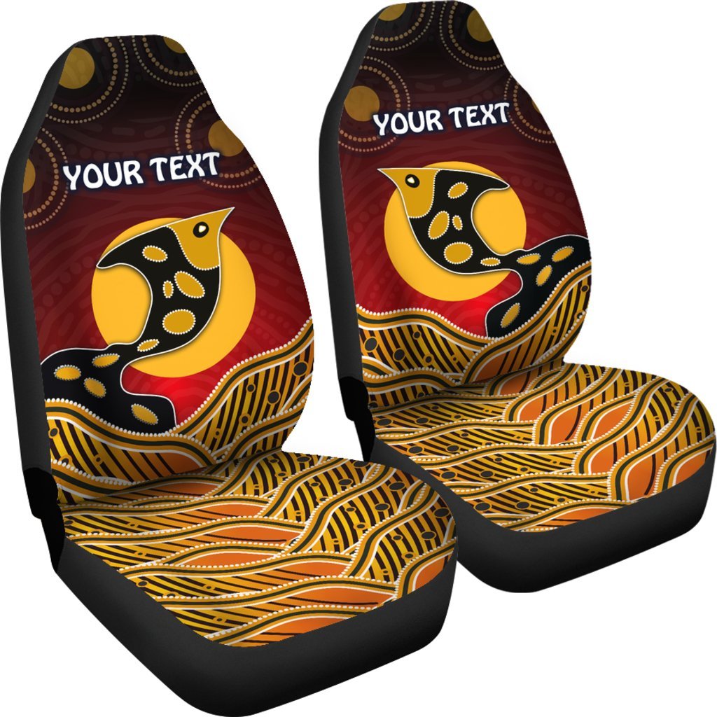 personalised-car-seat-cover-aboriginal-dot-patterns-fish