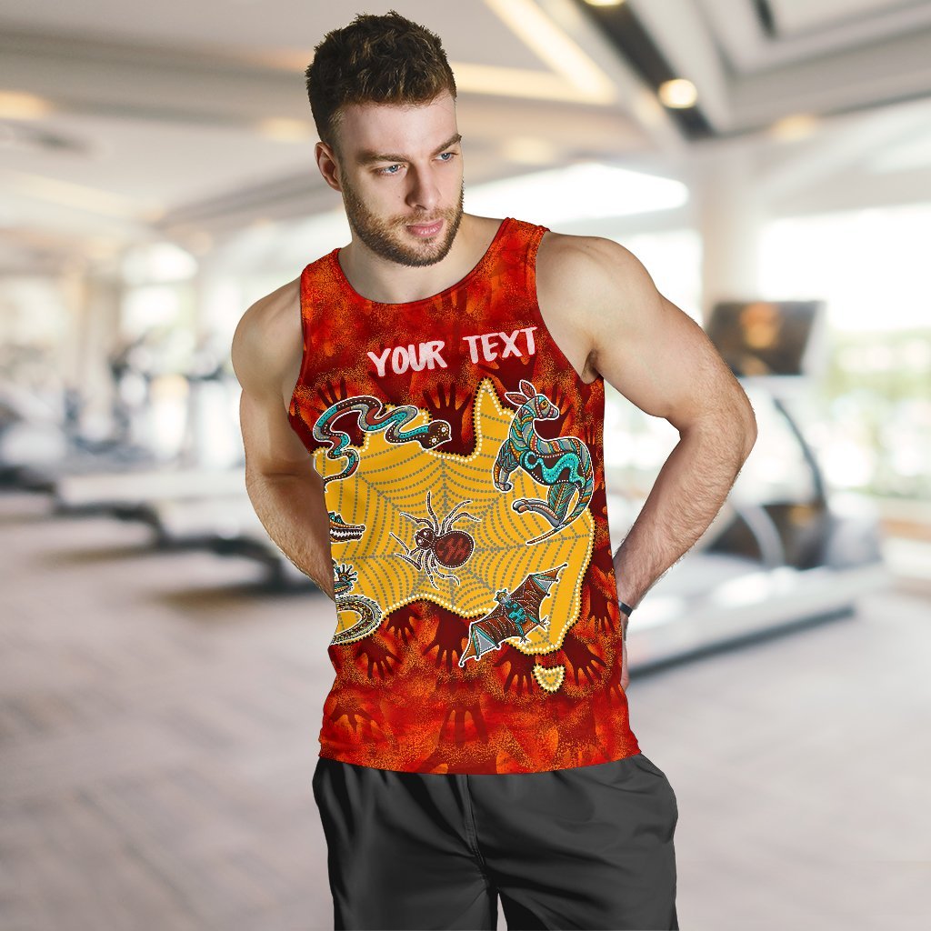 custom-aboriginal-mens-tank-top-australia-map-hand-patterns-spider-web