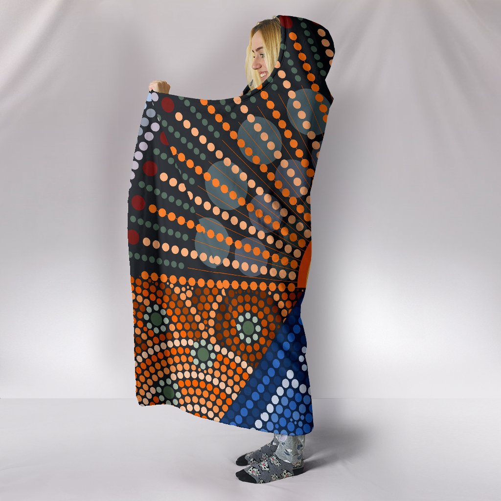 aboriginal-hooded-blanket-kangaroo-sunset-dot-painting-1
