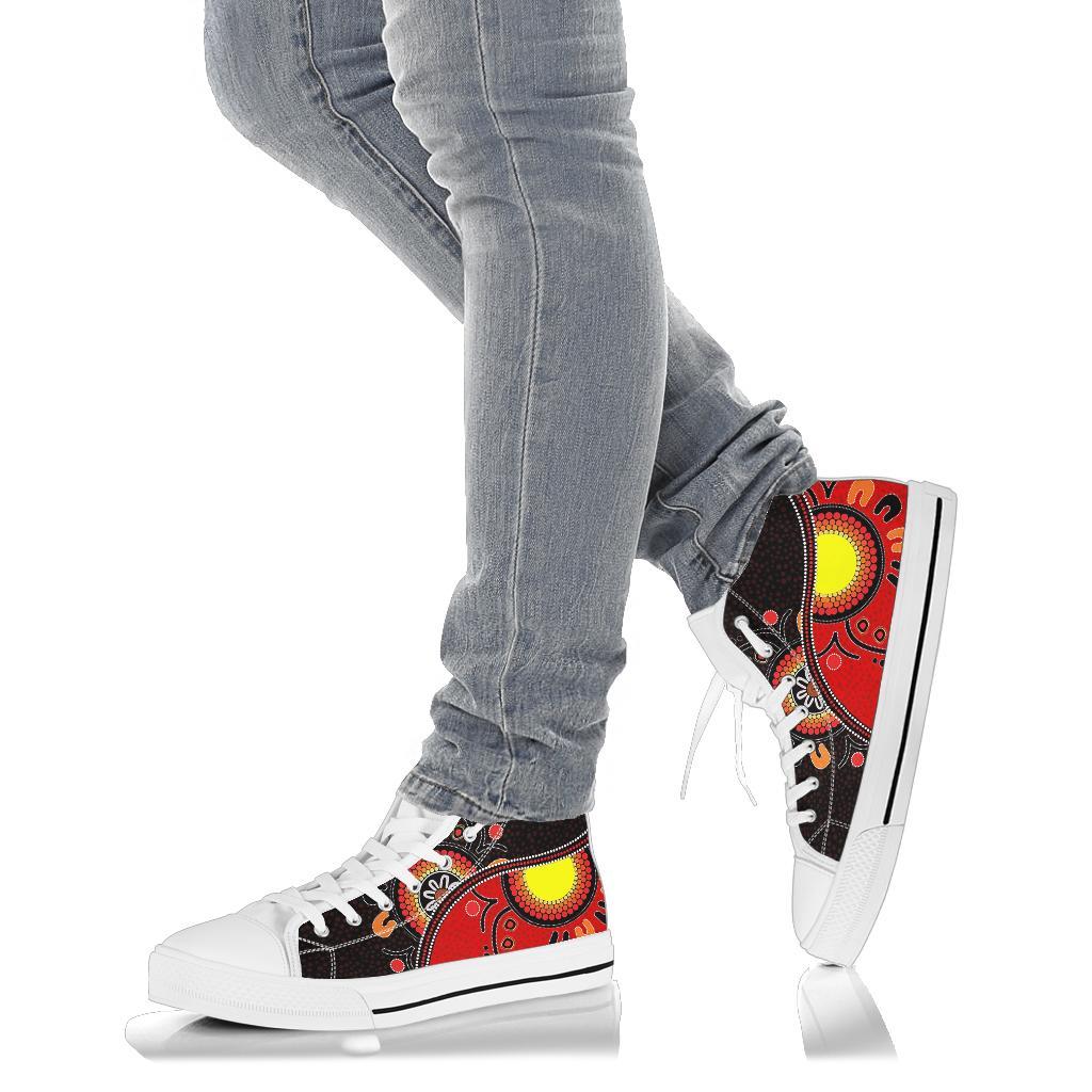 aboriginal-high-top-shoe-australia-flag-dot-painting-art