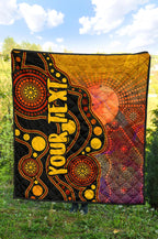 custom-text-aboriginal-premium-quilt-australia-indigenous-flag-circle-dot-painting-art-golden