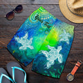 custom-text-aboriginal-mens-shorts-indigenous-turtle-ocean-dot-painting-art
