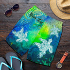 custom-text-aboriginal-mens-shorts-indigenous-turtle-ocean-dot-painting-art