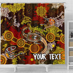 custom-aboriginal-shower-curtain-kangaroo-and-lizard-dot-painting-art