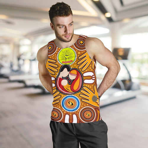 mens-tank-top-aboriginal-family-with-dot-painting-art