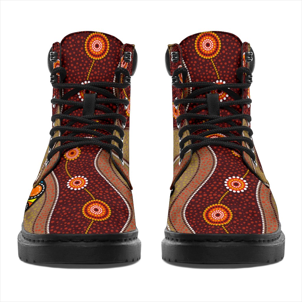 aboriginal-boots-all-season-boomerang-patterns-circle-dot-painting-fashion