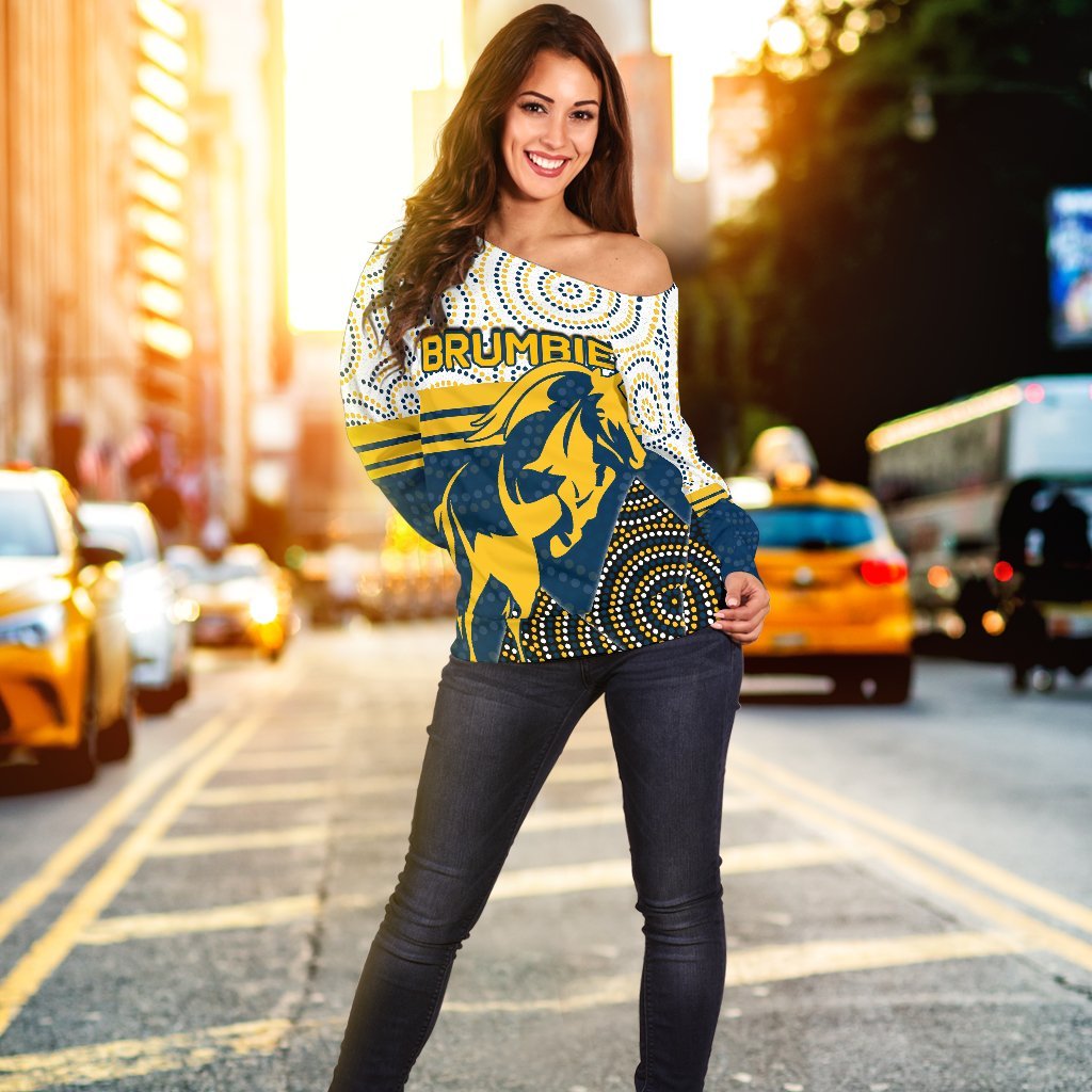 Brumbies Women's Off Shoulder Sweater - Vibe Hoodie