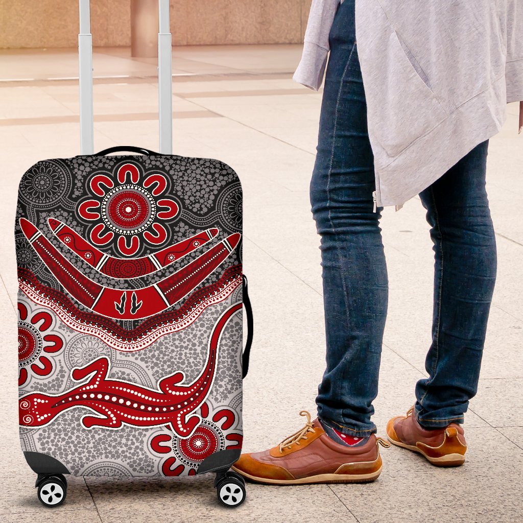 aboriginal-luggage-covers-indigenous-boomerang-and-lizard-art