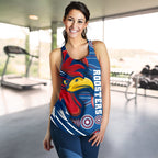 (Custom Personalised) Australia Roosters Women's Racerback Tank Three Tiles Style - Vibe Hoodie