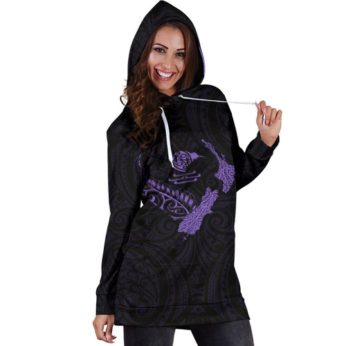 new-zealand-heart-womens-hoodie-dress-map-kiwi-mix-silver-fern-pastel-purple