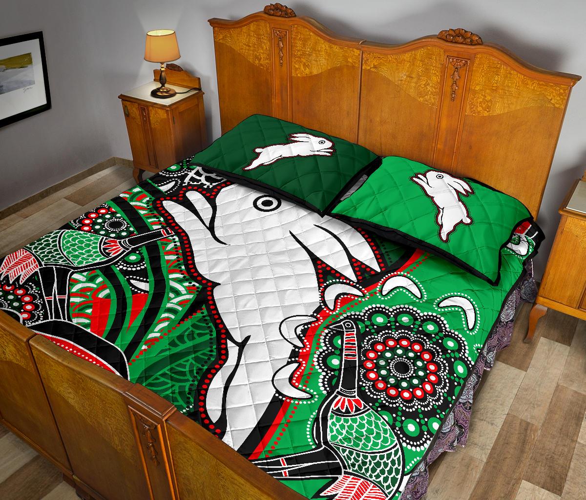 rabbitohs-quilt-bed-set-indigenous-survival-world
