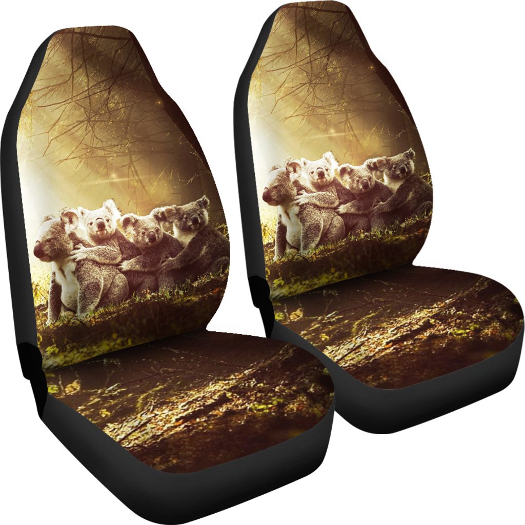 car-seat-covers-koala-family-landscape-art