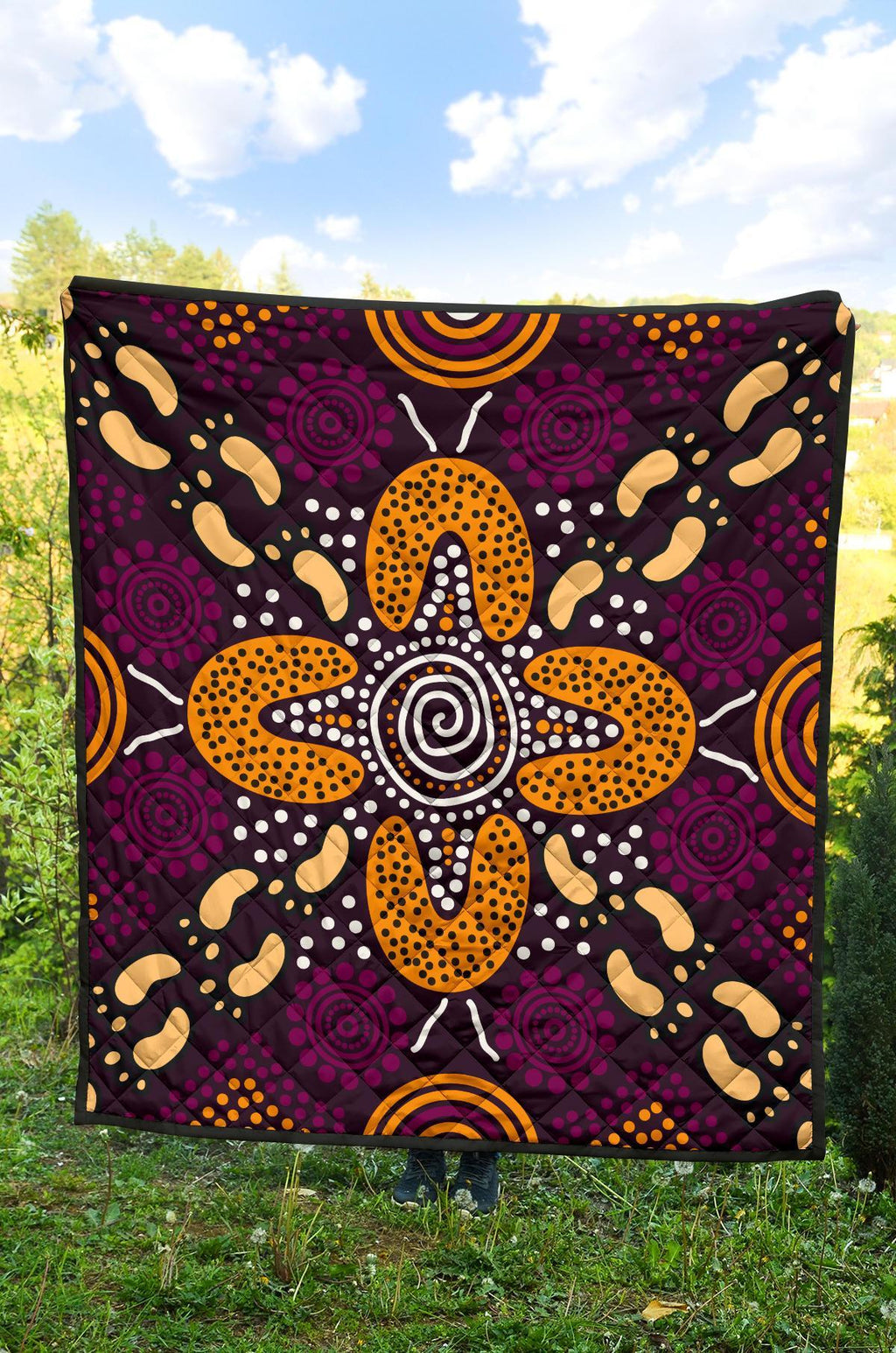 aboriginal-premium-quilt-flowers-dot-panting-art
