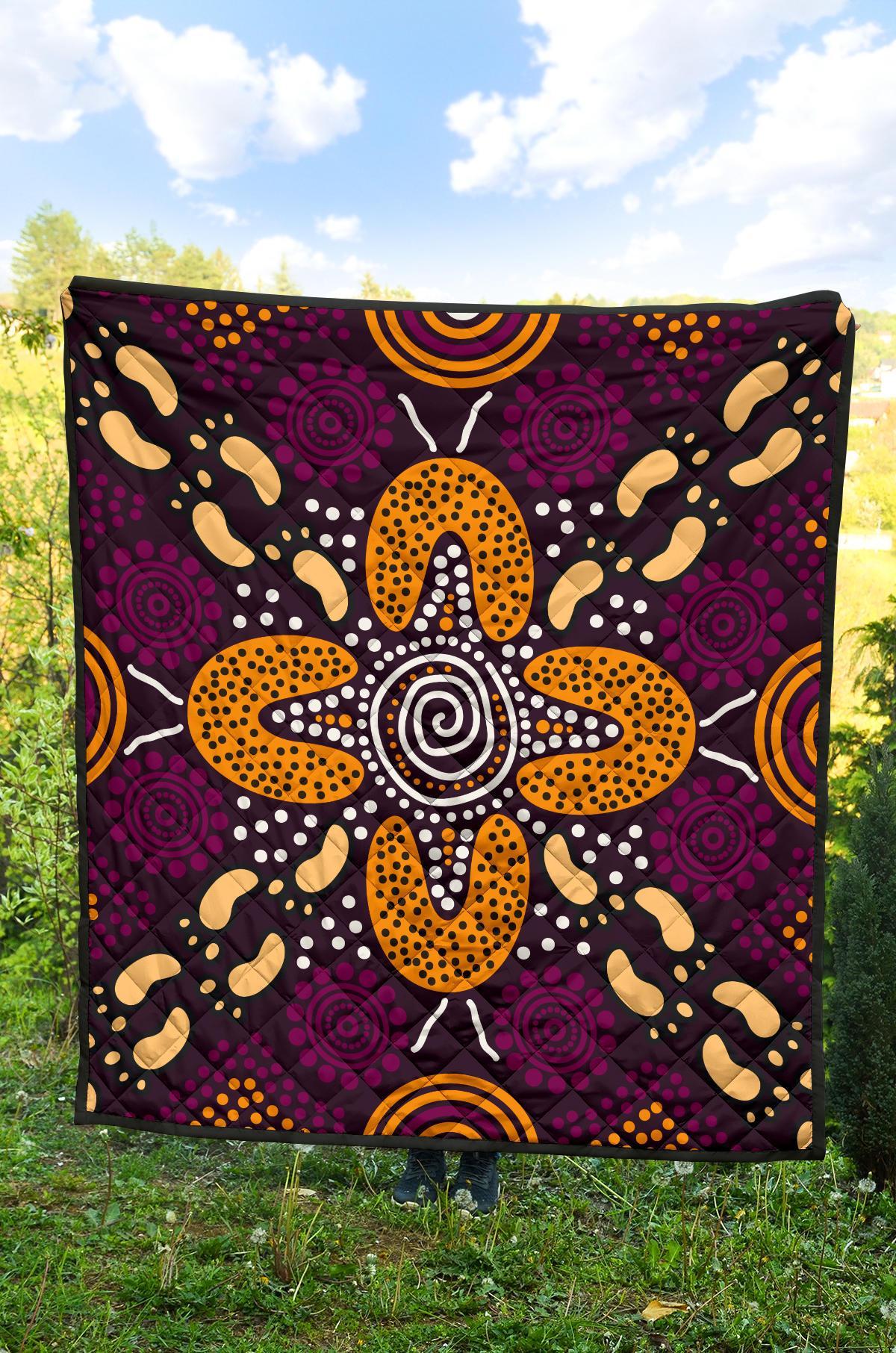 aboriginal-premium-quilt-flowers-dot-panting-art
