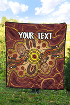 custom-aboriginal-premium-quilt-indigenous-lizard-dot-painting-art