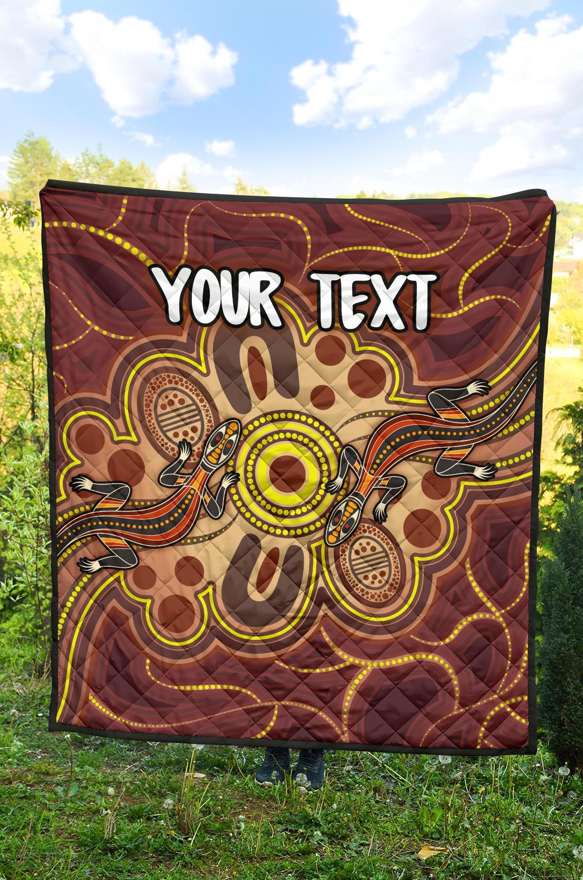 custom-aboriginal-premium-quilt-indigenous-lizard-dot-painting-art