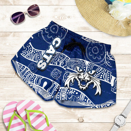 Cats All Over Print Women's Shorts Aboriginal - Vibe Hoodie