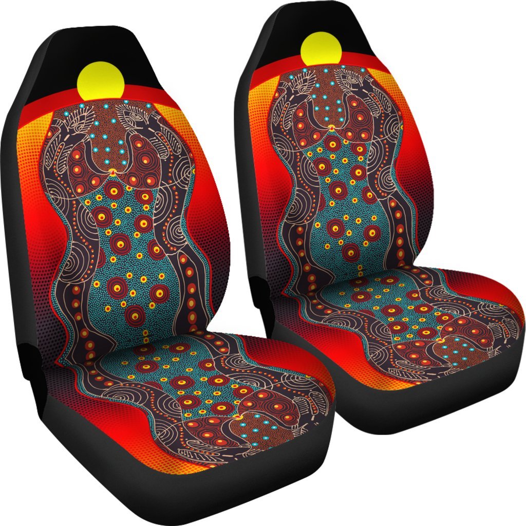 car-set-cover-aboriginal-sublimation-dot-pattern-style-red
