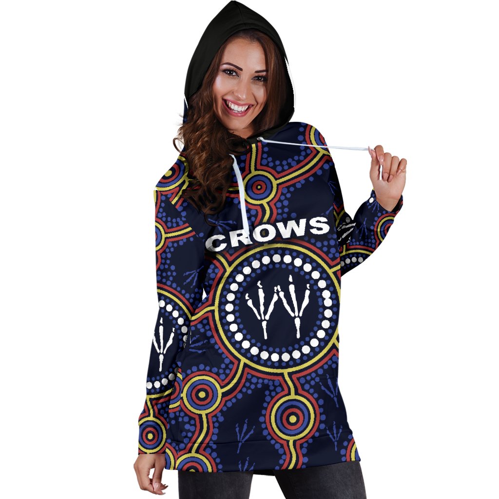 adelaide-women-hoodie-dress-indigenous-crows-footprint