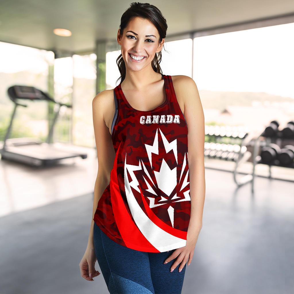 Canada - True North Strong And Free Racerback Tank - Vibe Hoodie