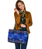 aboriginal-large-leather-tote-bag-boomerangs-and-dot-painting-art-ver02