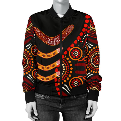 aboriginal-womens-bomber-jacket-aboriginal-boomerangs-with-dot-painting-pattern