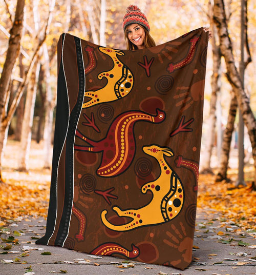 aboriginal-premium-blanket-indigenous-kangaroo-and-emu-brown-color