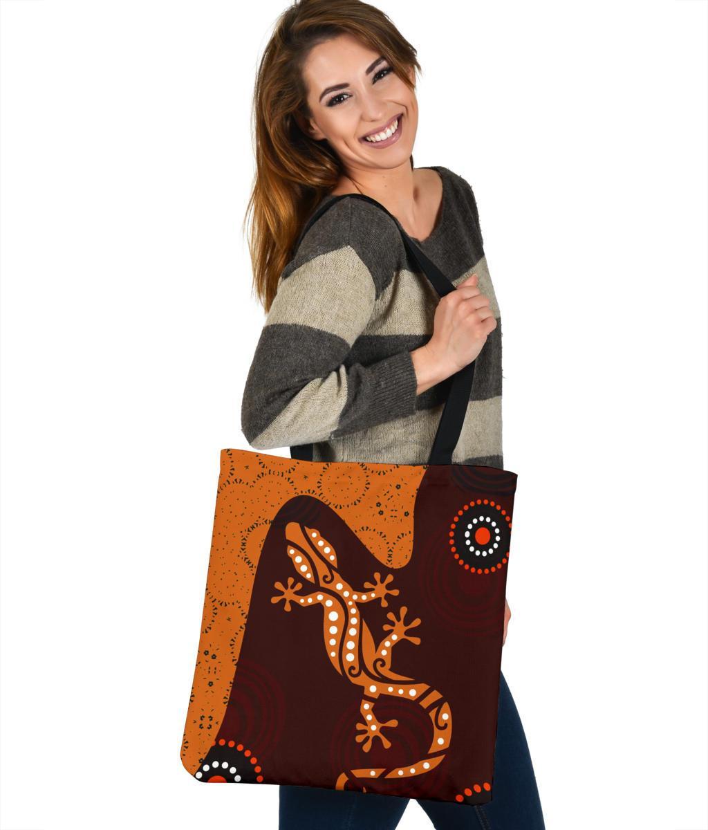 aboriginal-tote-bags-lizard-in-aboriginal-dreaming