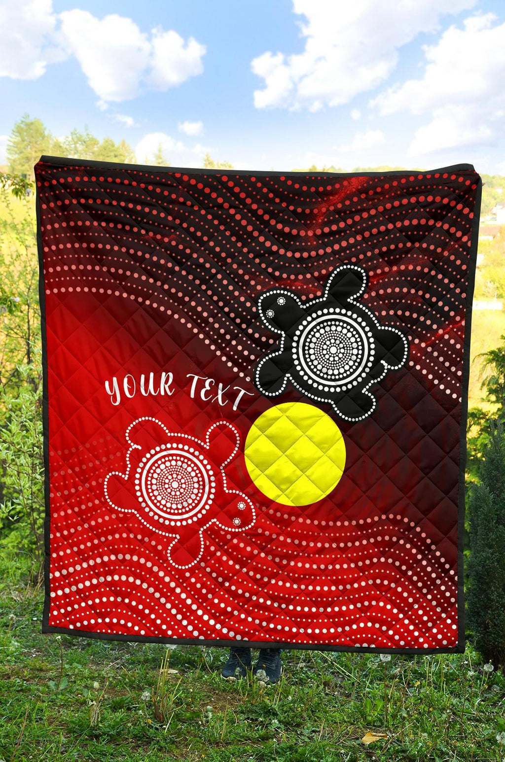 custom-aboriginal-premium-quilt-indigenous-circle-dot-painting-style