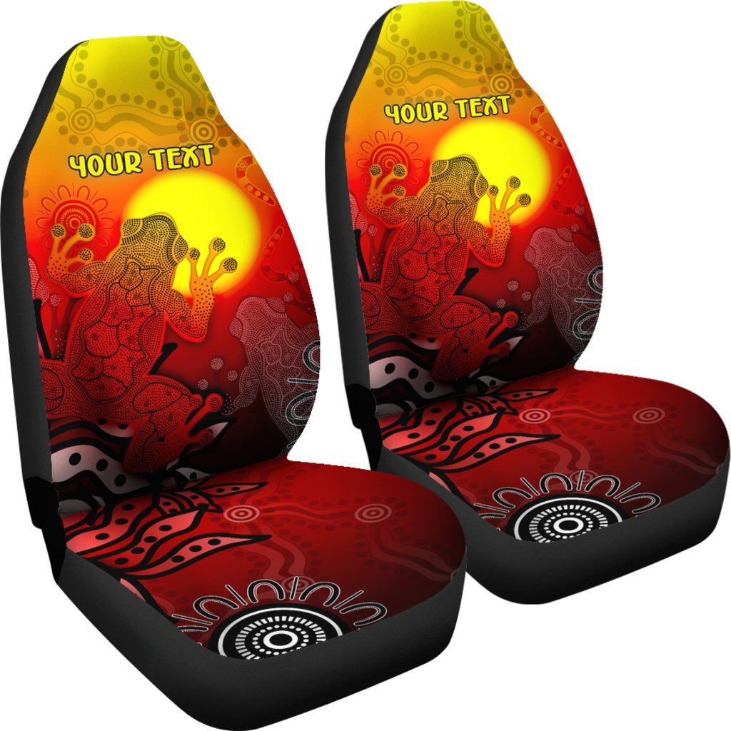 customaboriginal-car-seat-covers-indigenous-frog-red