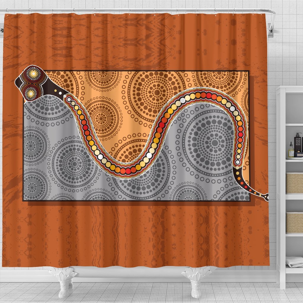 aboriginal-shower-curtain-indigenous-snake
