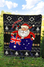 christmas-premium-quilt-australia-santa-claus-hold-the-flag-black