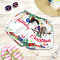 Christmas Women's Shorts White - Merry Christmas - Vibe Hoodie