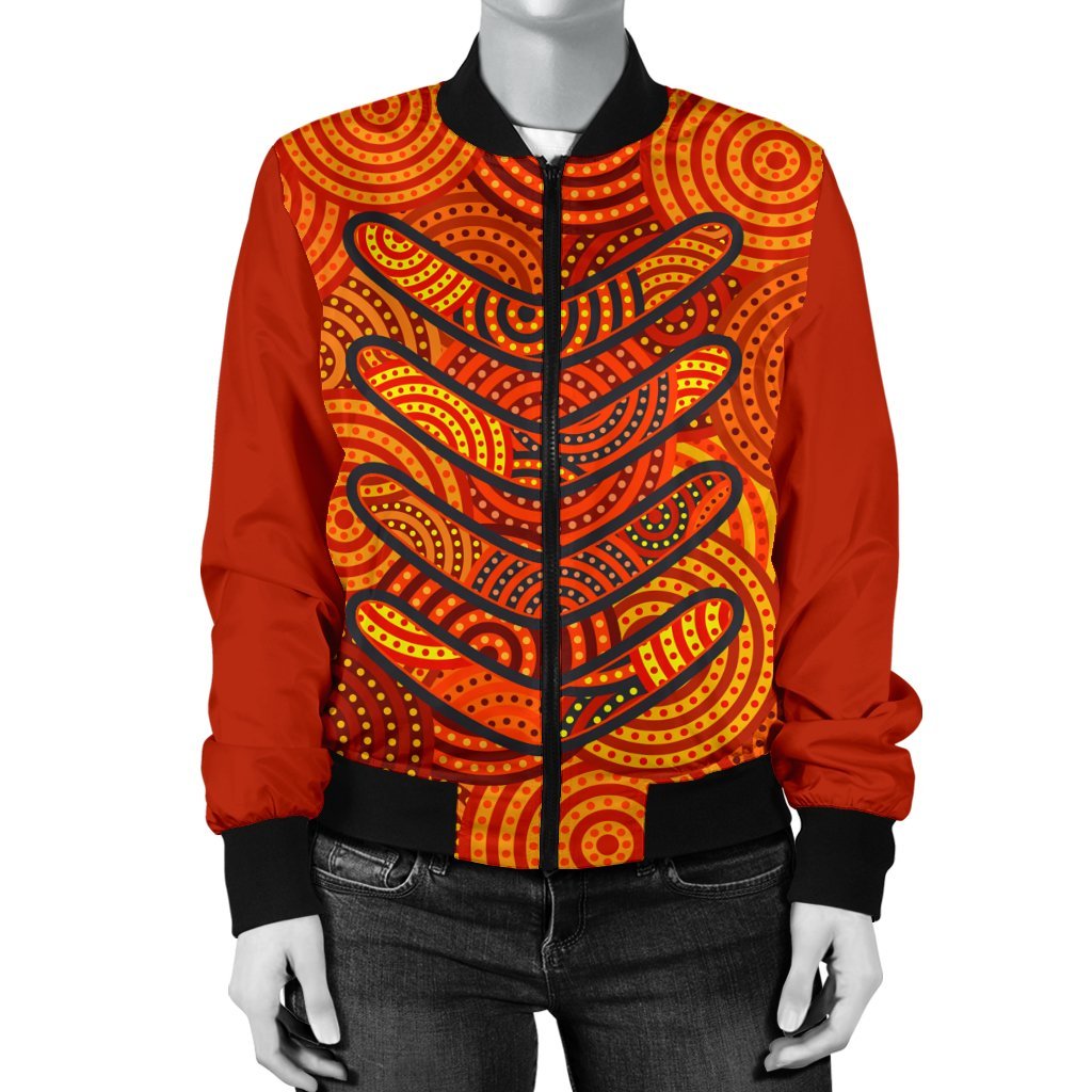 aboriginal-womens-bomber-jacket-aboriginal-boomerangs-and-dot-circle