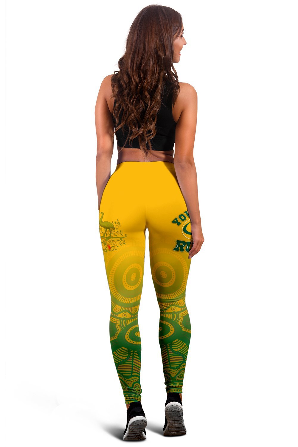 custom-aboriginal-womens-leggings-australia-rugby-and-coat-of-arms