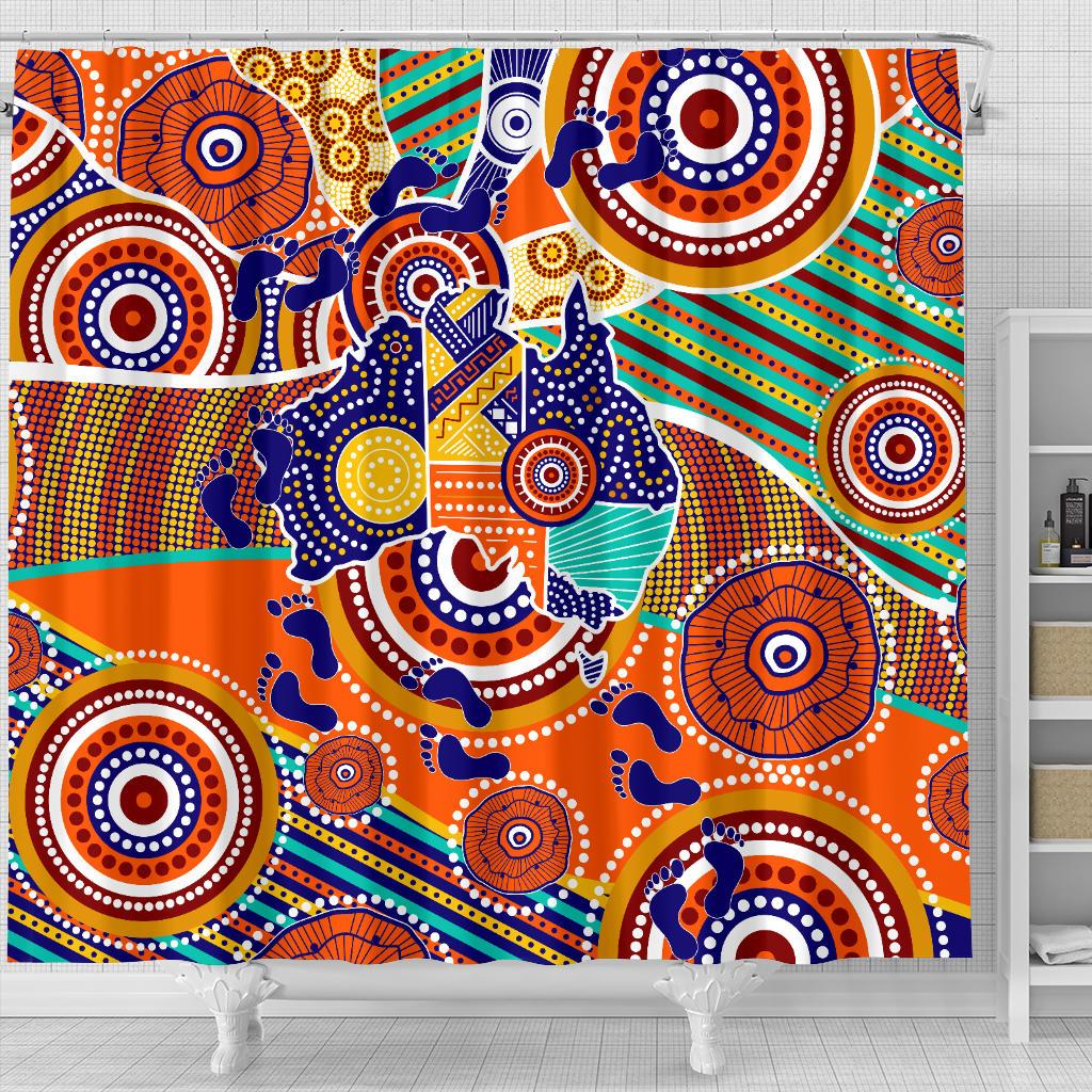 aboriginal-shower-curtain-australian-map-dot-painting