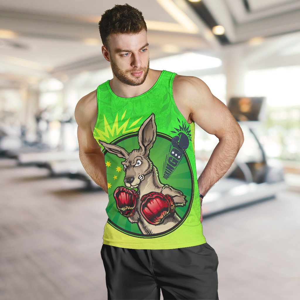 mens-tank-top-kangaroo-boxing-aussie-spirit-green